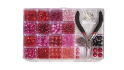 Produktbild von Rayher - PERLEN-BOX MIT ZANGE 20X13,5CM FARB U. GRÖSSEN MIX PINK 14797264