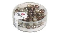 Produktbild von Rayher - ROCAILLESMIX M.GROSSLOCH 5,5MM NOUGAT 80ST. DOSE 14799532