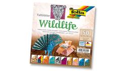 Produktbild von folia Faltblätter Wildlife 50 Blatt 15 x 15 cm