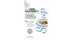 Produktbild von Purina GOURMET Katzennassfutter Crystal Soup Köstliche Brühe mit naturbelassenem Thunfisch garniert mit Garnelen