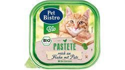 Produktbild von Pet Bistro Bio Katzennassfutter - Pastete reich an Huhn mit Pute