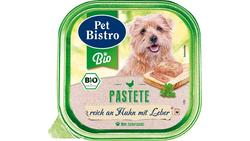 Produktbild von Pet Bistro Bio Hundenassfutter-Pastete Reich an Huhn mit Leber