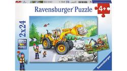 Produktbild von Ravensburger Puzzle - Bagger und Waldtraktor, 2x24 Teile