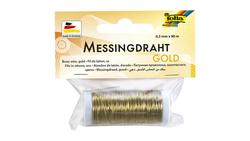 Produktbild von folia Messingdraht 0,3mm x 80m gold