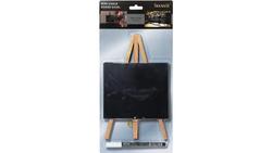 Produktbild von Securit Tisch-Kreidetafel Mini Staffelei Buche inklusive Kreidemarker