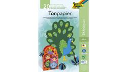 Produktbild von folia Tonzeichenpapierblock A4 20 Blatt farblich sortiert