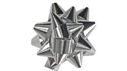 Produktbild von PRÄSENT Polybandrosette silber-metallic