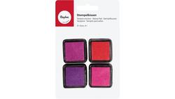 Produktbild von Rayher Mini-Stempelkissen-Set Girls 3x3 cm 4 Stück
