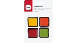 Produktbild von Rayher Mini-Stempelkissen-Set Frühling 3x3 cm 4 Stück
