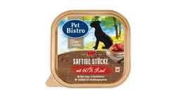Produktbild von Pet Bistro Hundenassfutter Naturschätze - Saftige Stücke mit 60% Rind