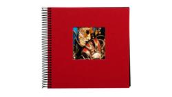 Produktbild von goldbuch Spiralalbum Bella Vista rot mit schwarzen Seiten 20x20 cm