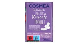 Produktbild von Cosmea® Comfort Plus Ultra Binden, Geruchsschutz, Nacht mit Flügeln, 10 Stück