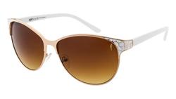 Produktbild von GNTM Sonnenbrille gold mit weißen Bügeln