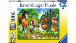 Produktbild von Ravensburger Puzzle - Versammlung der Tiere, 100 XXL-Teile