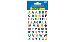 Produktbild von PAP-ART Buchstaben-Etiketten farbig mit Goldkontur