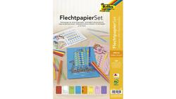 Produktbild von folia Flechtpapier-Set A4 farblich sortiert