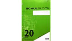 Produktbild von PAPERZONE Schulblock A4 Lineatur 20 100 Blatt