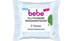 Produktbild von bebe Weichgepflegt 5in1 Pflegende Reinigungstücher 7 Stück - Miniformat