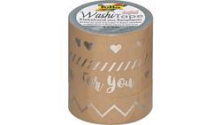 Produktbild von folia Washi Tape Hotfoil silber II, 4er-Set