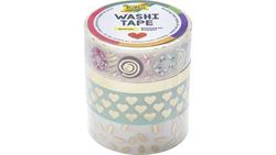 Produktbild von folia Washi-Tape 4er-Set Hotfoil gold
