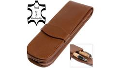 Produktbild von ONLINE Lederetui classic brown für 2 Stifte