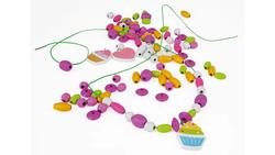 Produktbild von Lena 32001 - Holzperlen Cupcakes pink