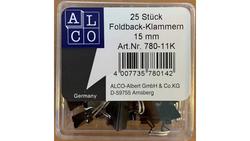Produktbild von ALCO Fold-Back-Klammern 25 Stück 15mm schwarz