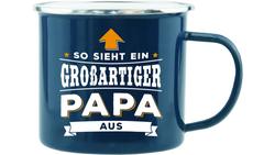 Produktbild von H&H Echter Kerl Emaille-Becher Papa