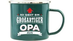 Produktbild von H&H Echter Kerl Emaille-Becher Opa