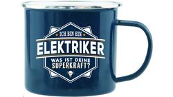 Produktbild von H&H Echter Kerl Emaille-Becher Elektriker