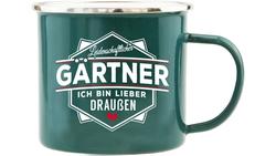 Produktbild von H&H Echter Kerl Emaille-Becher Gärtner