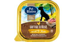 Produktbild von Pet Bistro Nassfutter für Hunde mit Huhn