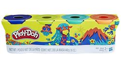 Produktbild von Hasbro - Play-Doh 4er Pack hellblau, hellgrün, pink und lila