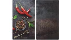Produktbild von zeller Herdabdeckplatten "Chili", 2er-Set
