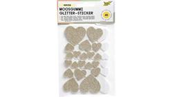 Produktbild von folia Glitter-Moosgummi Herzen