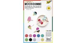 Produktbild von folia Glitter-Moosgummi 20 x 29cm farblich sortiert
