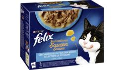 Produktbild von felix Katzennassfutter Sensations Saucen Geschmacksvielfalt aus dem Wasser 12x85g