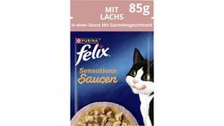 Produktbild von felix Katzennassfutter Sensations Saucen mit Lachs & Garnelengeschmack