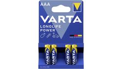 Produktbild von VARTA LONGLIFE Power Alkalinebatterie Micro AAA 1,5V - 4 Stück
