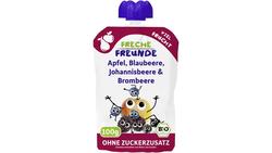 Produktbild von Freche Freunde Bio Quetschie  Apfel, Blaubeere, Johannisbeere & Brombeere