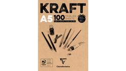 Produktbild von Clairefontaine Kraftpapierblock A5 braun 100 Blatt