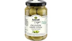 Produktbild von Alnatura grüne Oliven ohne Stein