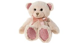 Produktbild von Heunec - Friends4ever - Pearlie Bär "Taupie" mit rosé Schleife Teddy 18cm