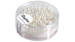 Produktbild von Rayher - RENAISSANCE GLASWACHSPERLEN 4MM WEISS 85 STÜCK DOSE 14400102