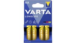 Produktbild von VARTA LONGLIFE Alkalinebatterie Mignon AA 1,5V - 4 Stück