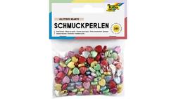 Produktbild von folia Schmuckperlen Herzen glatt/geprägt