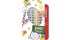 Produktbild von STABILO Buntstifte EASYcolors 12er-Etui mit Spitzer für Linkshänder