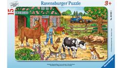 Produktbild von Ravensburger Rahmenpuzzle - Glückliches Bauernhofleben, 15 Teile