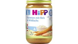Produktbild von HiPP Menüs ab 8.Monat - Karotten mit Reis und Wildlachs