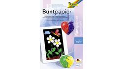 Produktbild von folia Buntpapierheft gummiert 14 x 23cm farblich sortiert